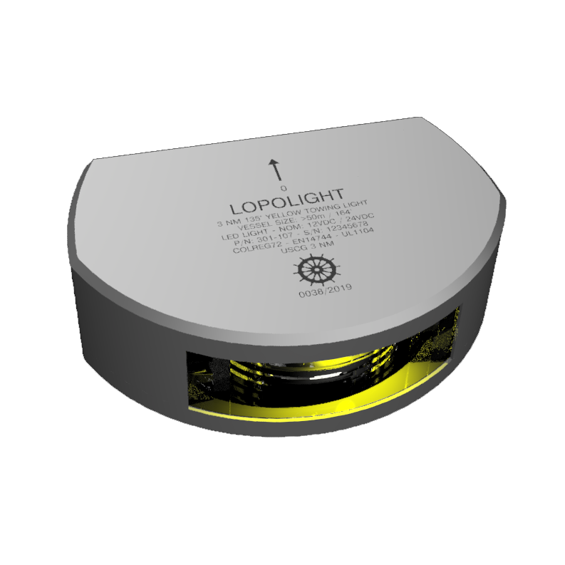 3nm yellow Towing, silver anodized